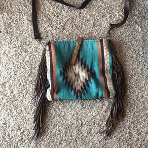 Western fringe crossbody purse